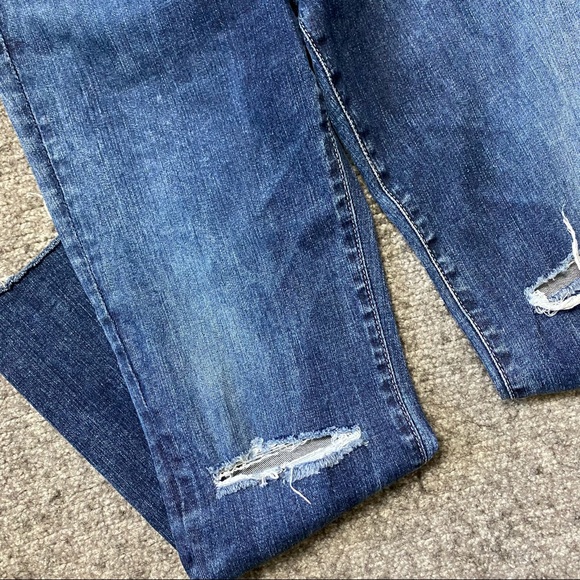 Ag Adriano Goldschmied 'Janis' High Rise Flare Blue Distressed Jeans ** - Picture 6 of 8